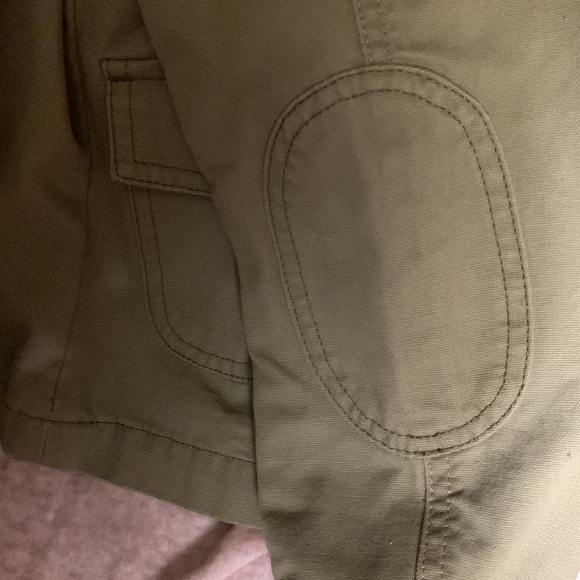 Old navy tan/olive unisex blazer.  Patches on elbows19.5 length and 17 across - Picture 5 of 6
